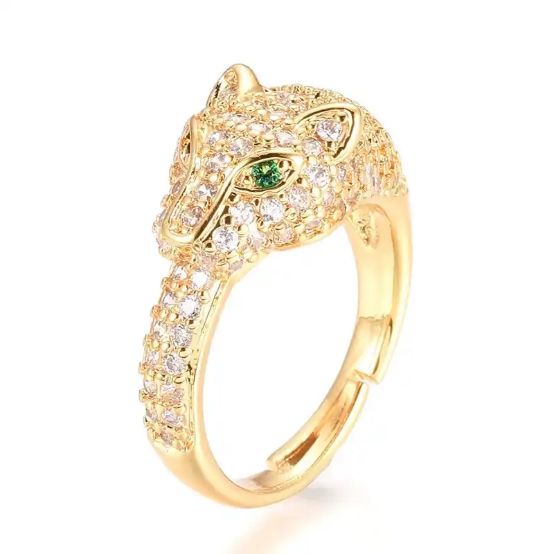 Bague femme réglable léopard Marque