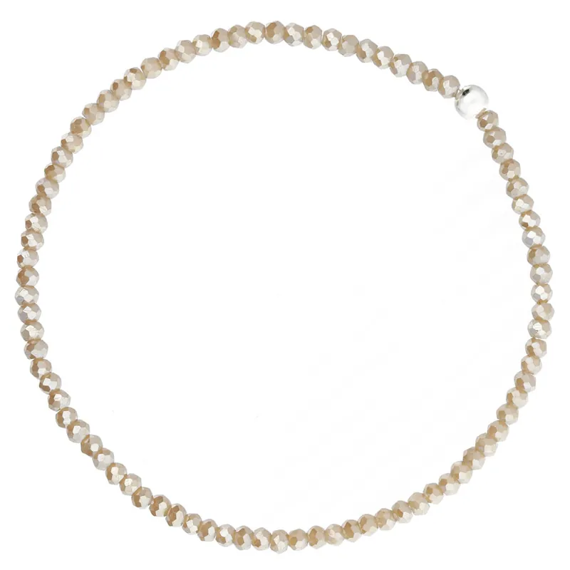 BRACELET ELASTIQUE BEIGE CHOCO CLAIR Populaire