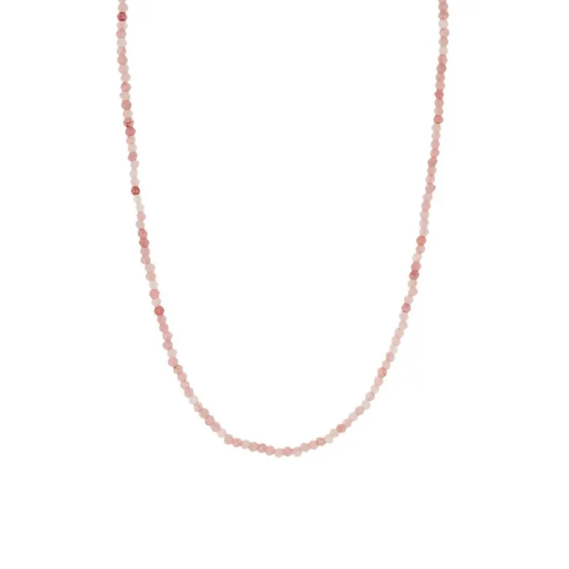 Tendance Collier Incréa jade rose Laiton doré
