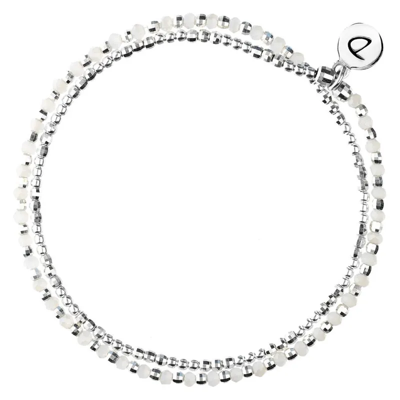 Édition Limitée BRACELET HEAVEN BEIGE BRILLANT DOUBLE TOURS