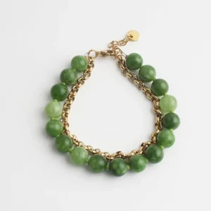 Dernier Modèle Big Stone - Bracelet - 2 couches - Acier inoxydable