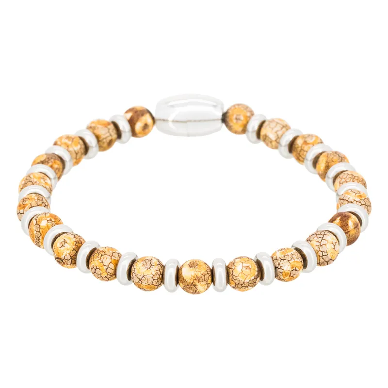 Remise Bracelet Homme en pierres d'agate Galan Taille M