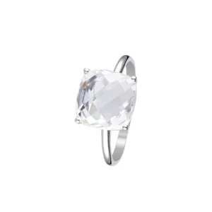 Achetez Aujourd’hui Bague Or Blanc 375/1000 "Amathia" Topaze Blanche 5,5/1
