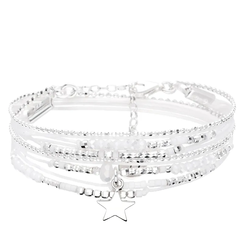 Produit De Marque BRACELET ATLANTA ETOILE BLANC OPALINE