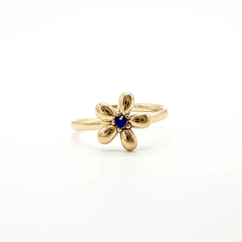 Coquelicot - Bague - Acier inoxydable - Ajustable Soldes