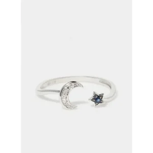 Vente Directe Bague Or Blanc 375/1000 "Starry sky"