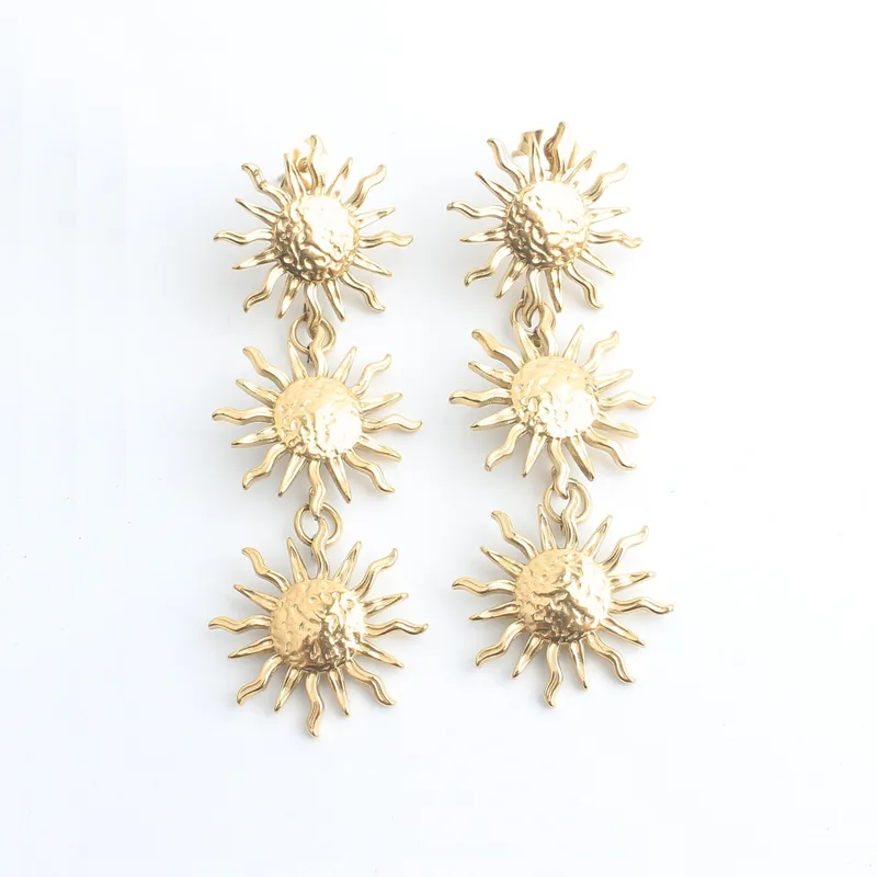 Sunflower Madness - Boucles d'oreilles - Acier inoxydable Acheter En Ligne