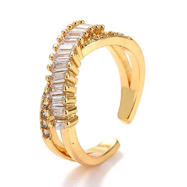 Bague femme réglable zirconium blanc entrecroisé Édition Limitée