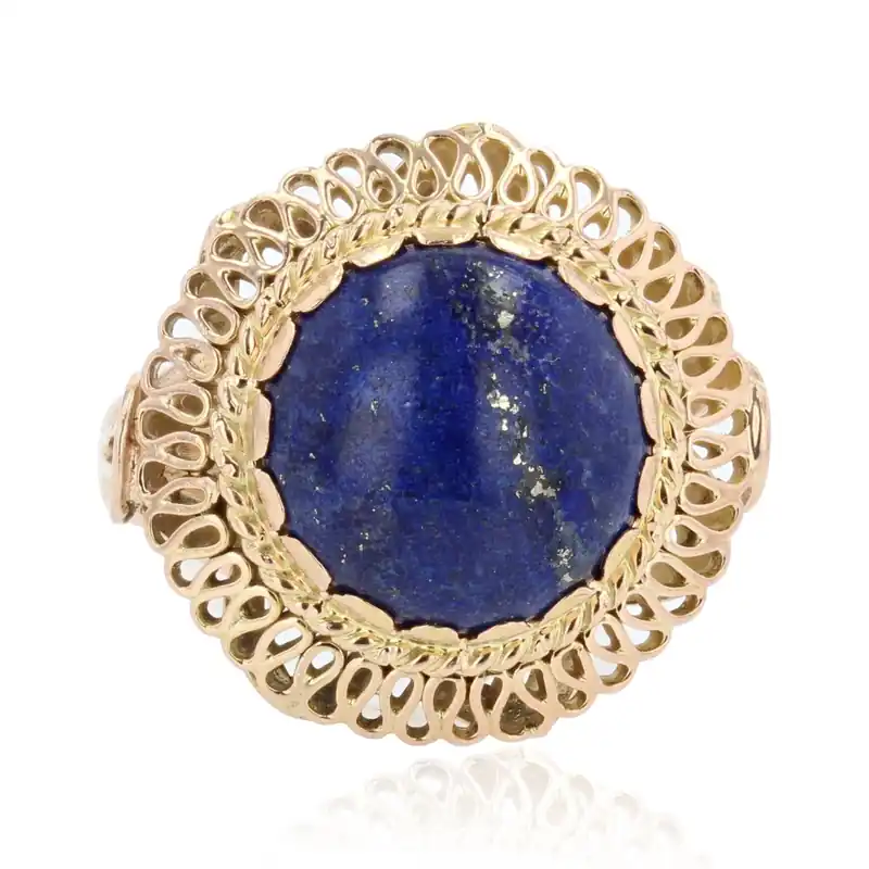 Vente Flash Bague vintage lapis lazuli et or