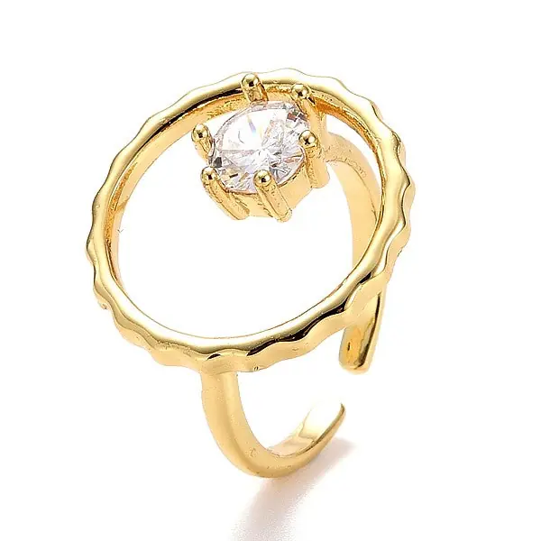 Nouvel Arrivage Bague femme réglable cercle avec zirconium blanc