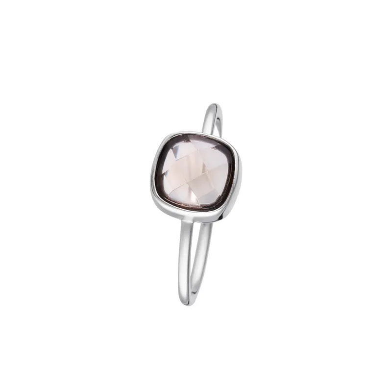 Soldes Bague Arcadia Quartz Fumé Laiton