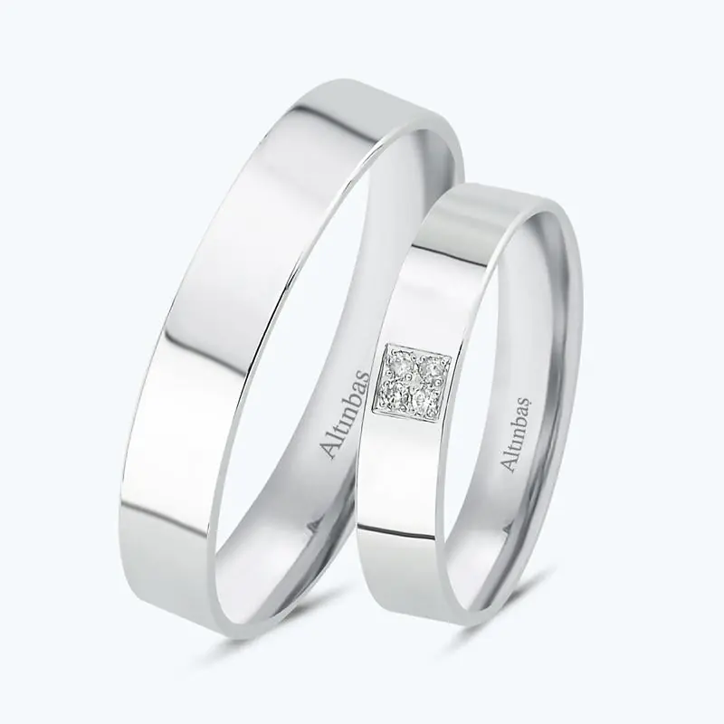 Commande En Gros Alliances Couple Or Diamant