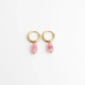 Belle - Boucles d'oreilles - Pierre naturelle - Acier inoxydable Livraison Gratuite