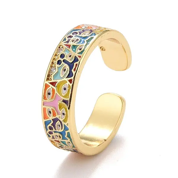 Bague femme réglable multicolore oeil Achat Immédiat