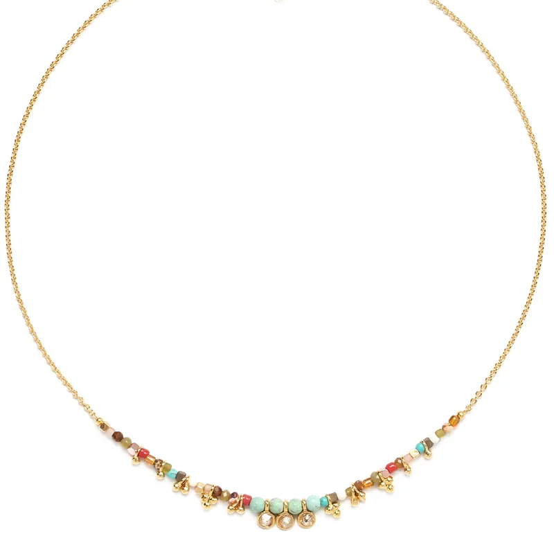 Vente Flash Collier fin 3 strass - Tendance Perles - Romane