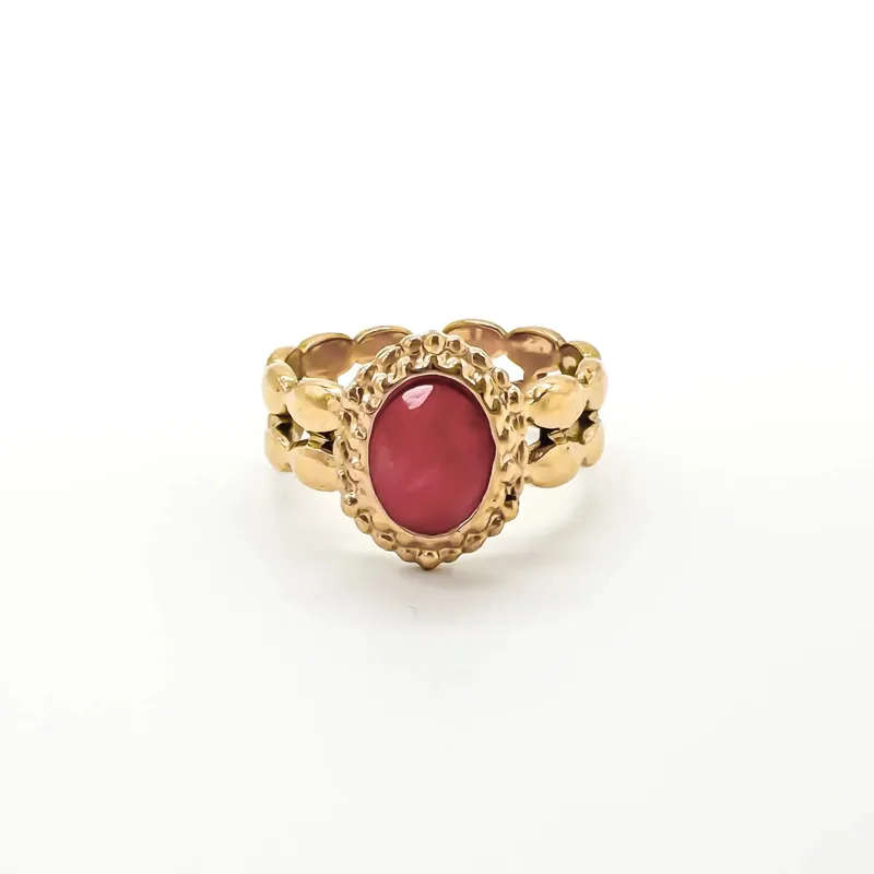 Lola - Bague - Acier inoxydable - Ajustable Vente Flash