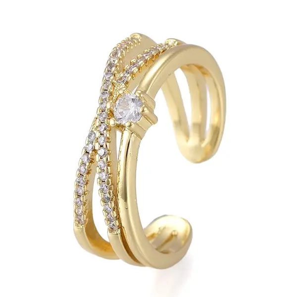 Bague femme réglable double anneaux Prix Promo