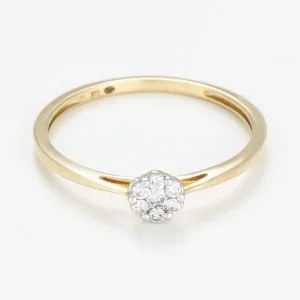 Tendance Bague Or Jaune 375/1000 "marguerite"