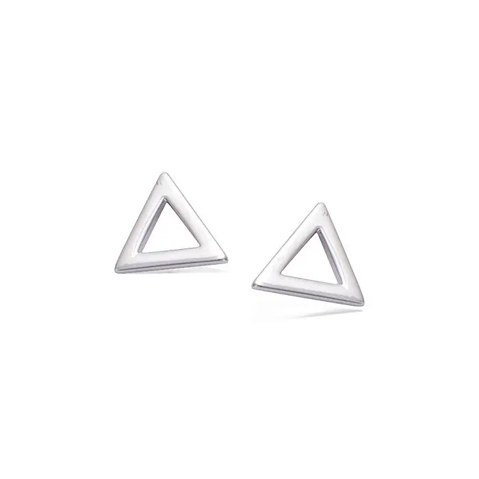 Vente Directe Boucles d'oreilles triangle en argent