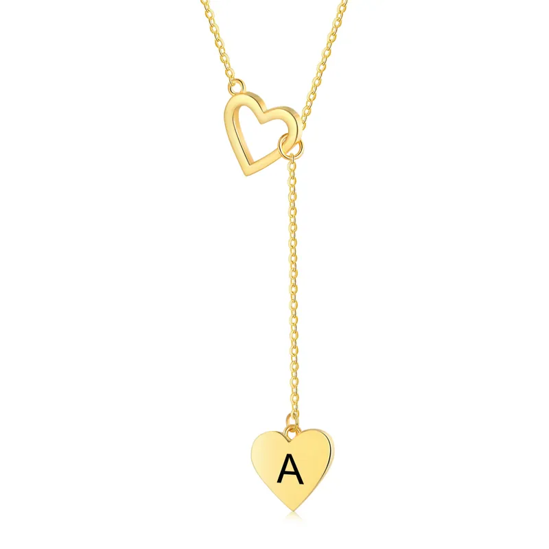 Dernière Chance Collier Coeur Collier Lettre Personnalisée pour Femmes|Jessemade
