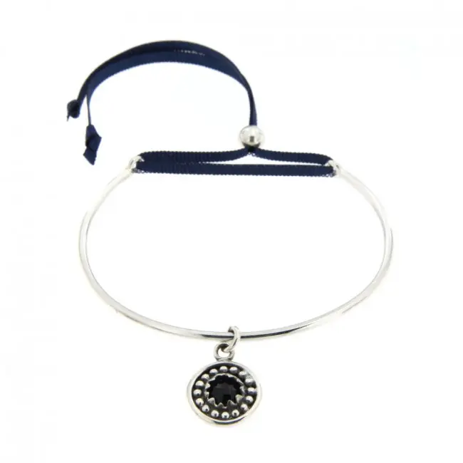 Commander Maintenant Bracelet Argent KELT jonc onyx | BIJOUX FEMME