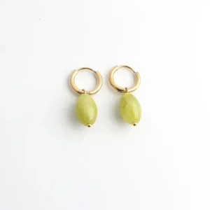 Freyde - Boucles d'oreilles - Pierre naturelle -Acier inoxydable Bon Plan