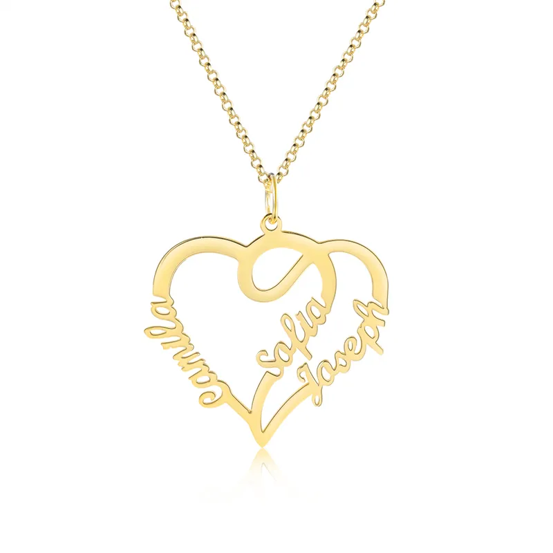 Collier Prénom Personnalisé Pour Femmes avec 3 Prénoms | Jessemade En Vogue