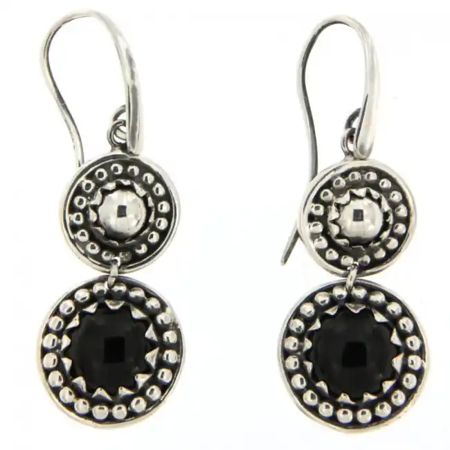 Boucles d'oreilles CELTES Onyx | BIJOUX BRETONS KELT | BIJOUX TRADITIONNELS BRETONS Livraison Mondiale