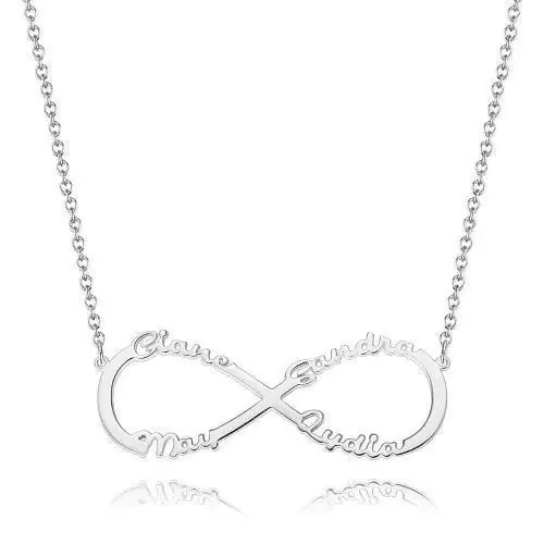 Offre Du Jour Collier 4 Prénom Infini en Argent 925 Quatre Prénoms | Jessemade