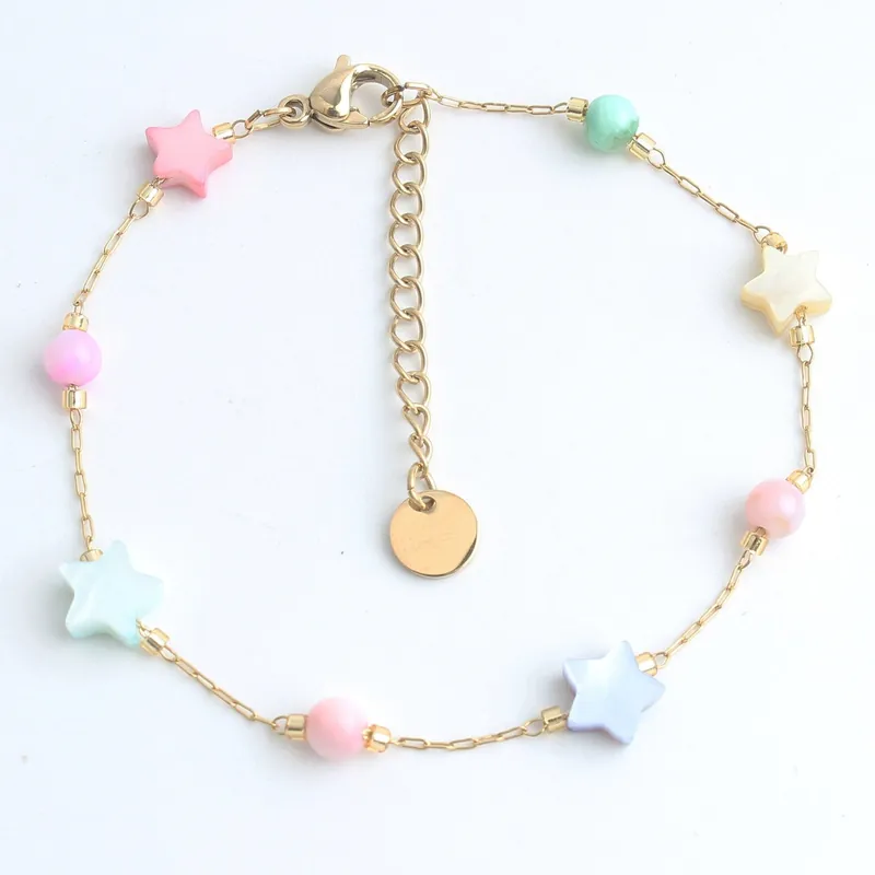 Étoile arc-en-ciel - Bracelet - Acier inoxydable Top Qualité