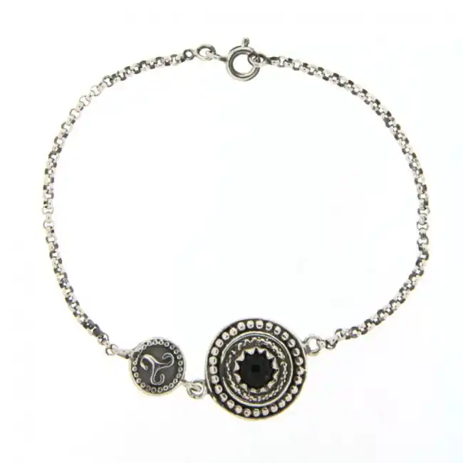 Bracelet Argent KELT Onyx Triskel | BIJOUX FEMME Jusqu’à Épuisement Des Stocks
