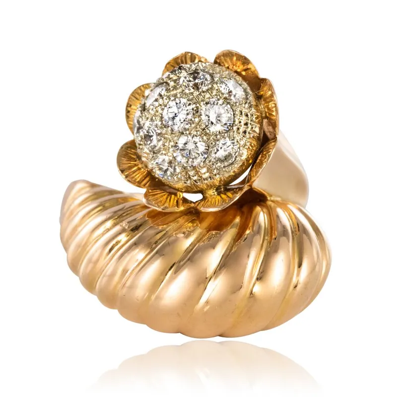 Vente Flash Bague couture or et diamants