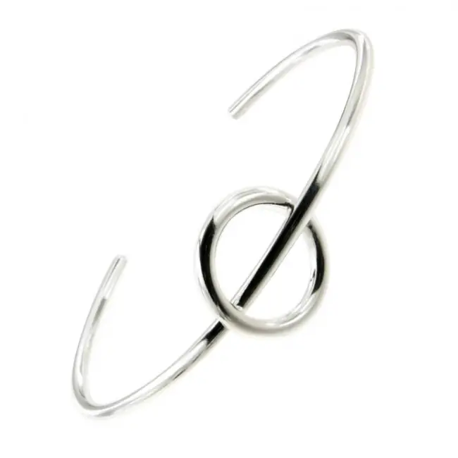 Jonc femme Argent massif - Collection PHI 20mm Marque