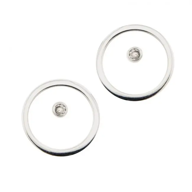Artisanat Boucles d'oreilles Argent Cercle / PP OZ