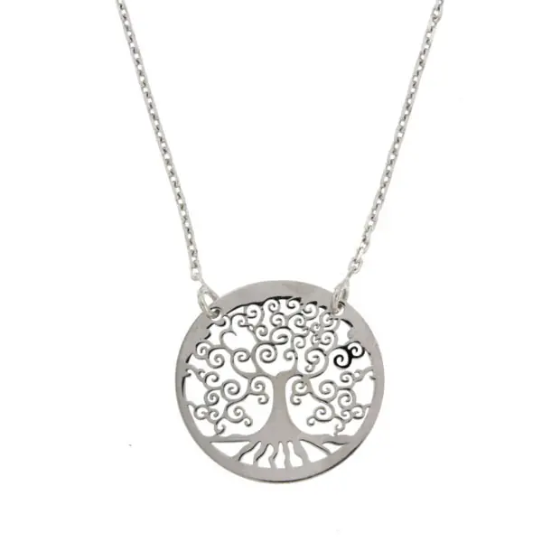 Achat Immédiat Collier Argent Arbre de vie PM - 45cm RHODIE