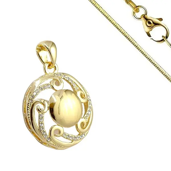 Exclusif Collier pour femme - Bijoux Oriental - Cercle cz blanc