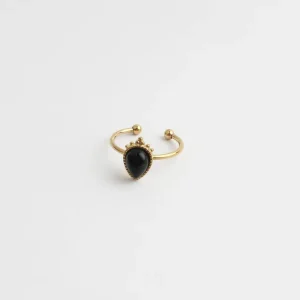 Lara - Bague - Pierre naturelle - Acier inoxydable - Ajustable Garantie Incluse