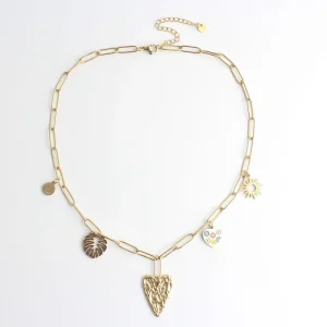 Summer Hearts - Collier - Acier inoxydable Artisanat