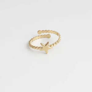Petite étoile - Bague - Acier inoxydable - Ajustable Garantie Incluse