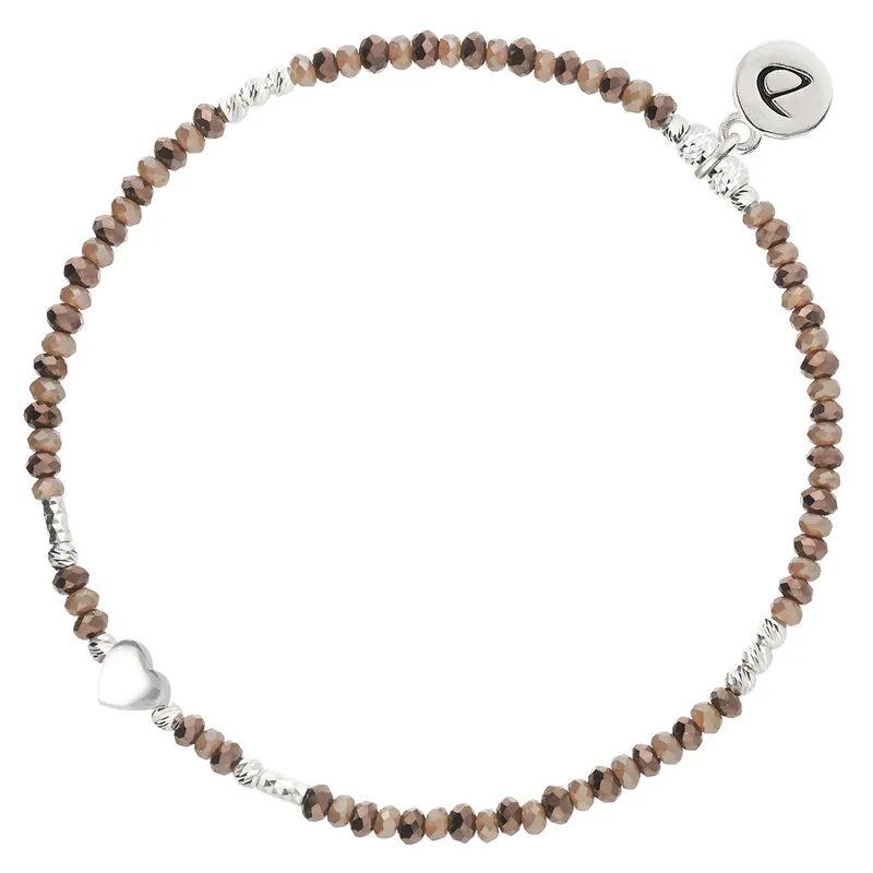 Achat Immédiat Bracelet Élastique En Argent 925 Marron Mon Petit Coeur