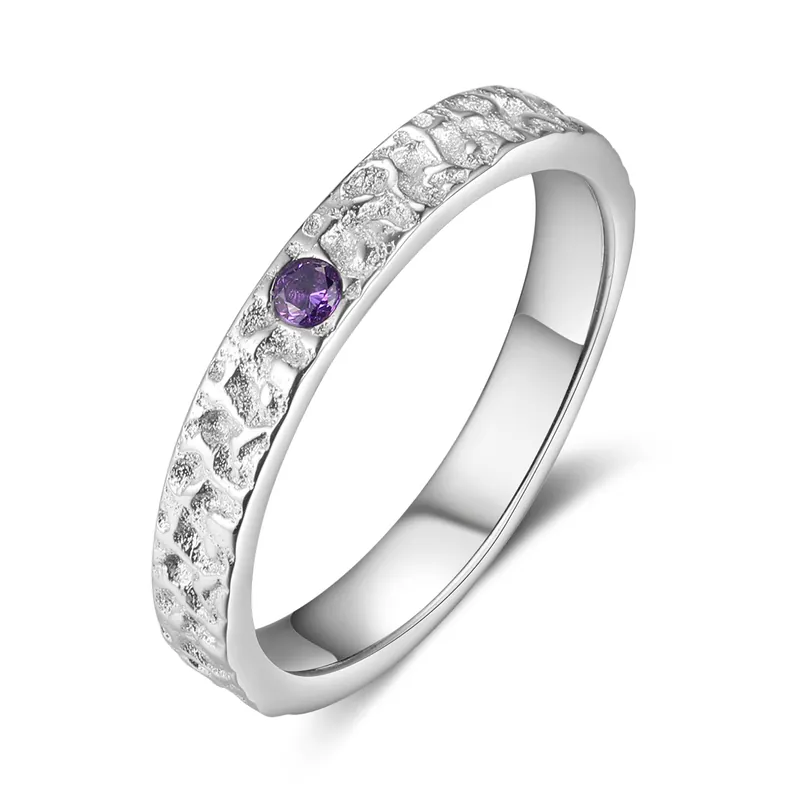 Bague Femme 1 Pierre de Naissance Personnalisée Bon Marché