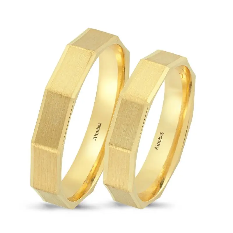 Haute Qualité Alliances Couple Or