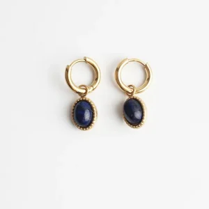 Marque Diana - Boucles d'oreilles - Pierre naturelle - Acier inoxydable