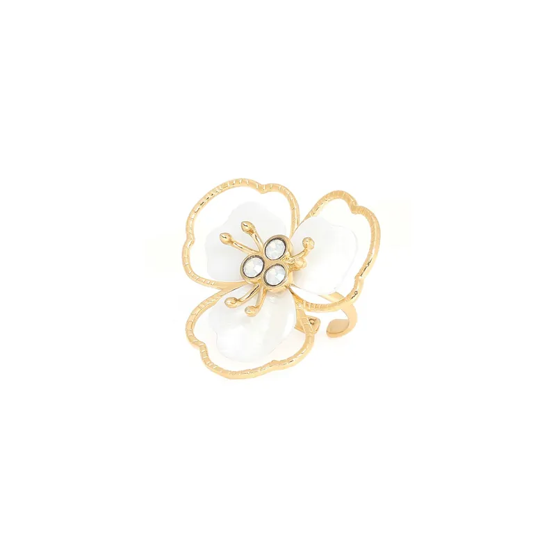 Vente Flash Bague ajustable fleur grand modèle - Lisette
