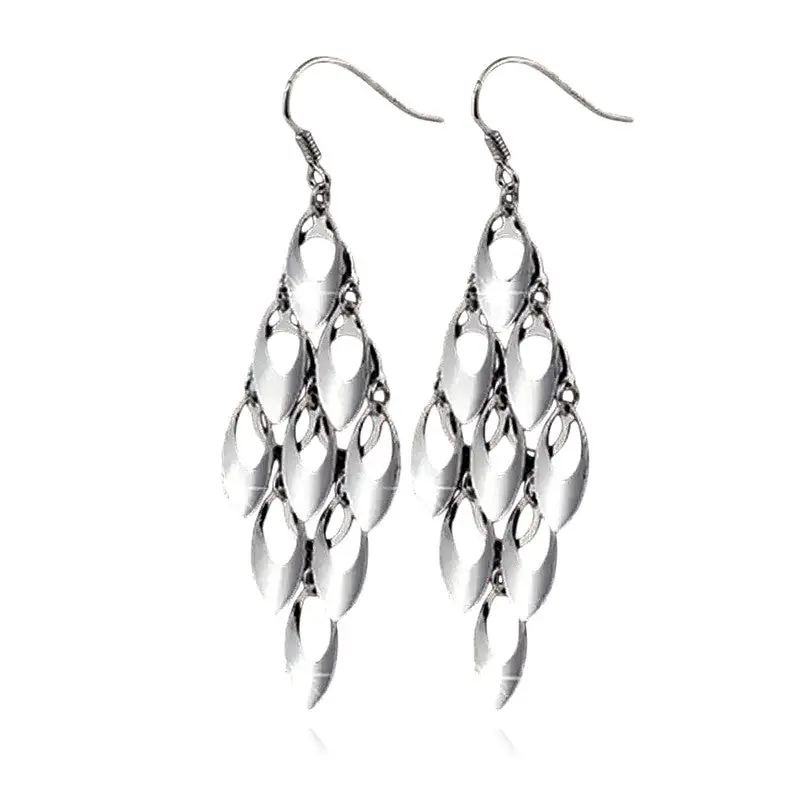 Original Boucles d'oreilles argent 925 Tombantes Roxane