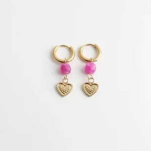 Meilleur Prix Gráinne - Boucles d'oreilles - Pierre naturelle - Acier inoxydable