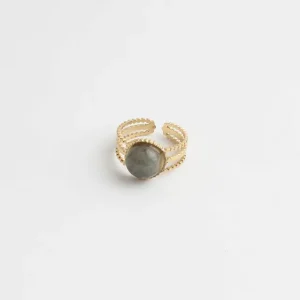 Nikkie - Bague - Pierre naturelle - Acier inoxydable - Ajustable Top Vente