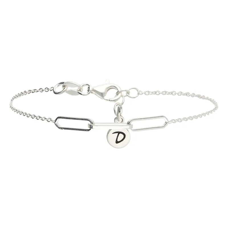 Bracelet Chaîne et Trois Maillons en Argent 925 Petit Prix