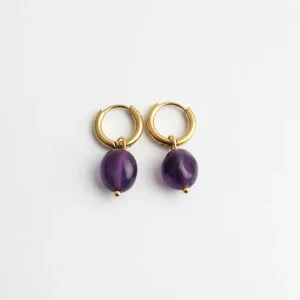 Violet - Boucles d'oreilles - Acier inoxydable Artisanat