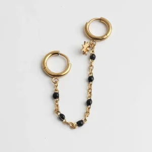 Stars - Boucle d'oreille double - Acier inoxydable Original